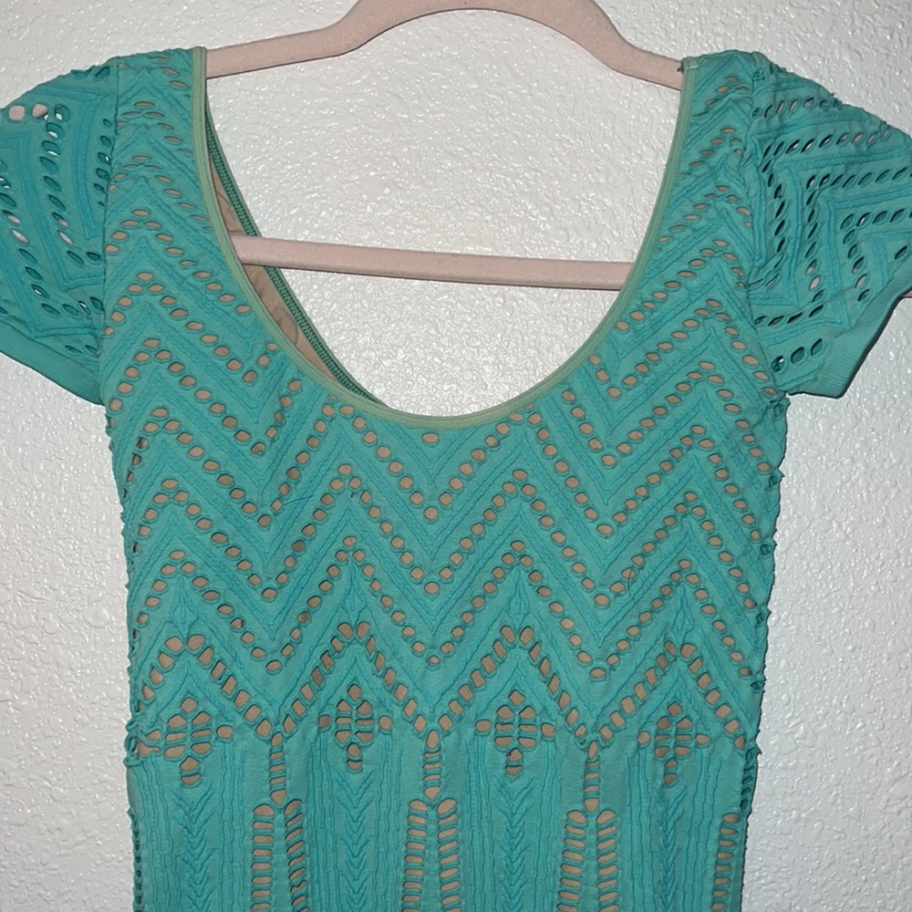 BEBE turquoise dress - Picture 7 of 8